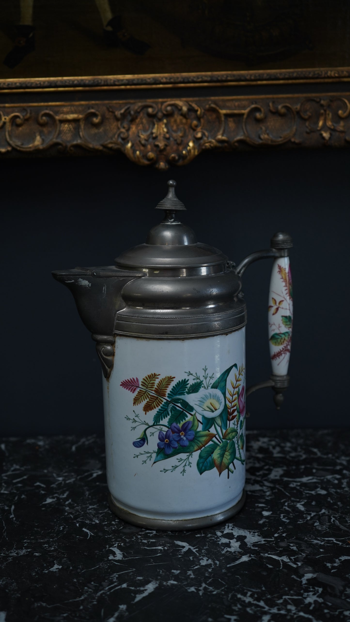 Victorian Porcelain Decorated Teapot