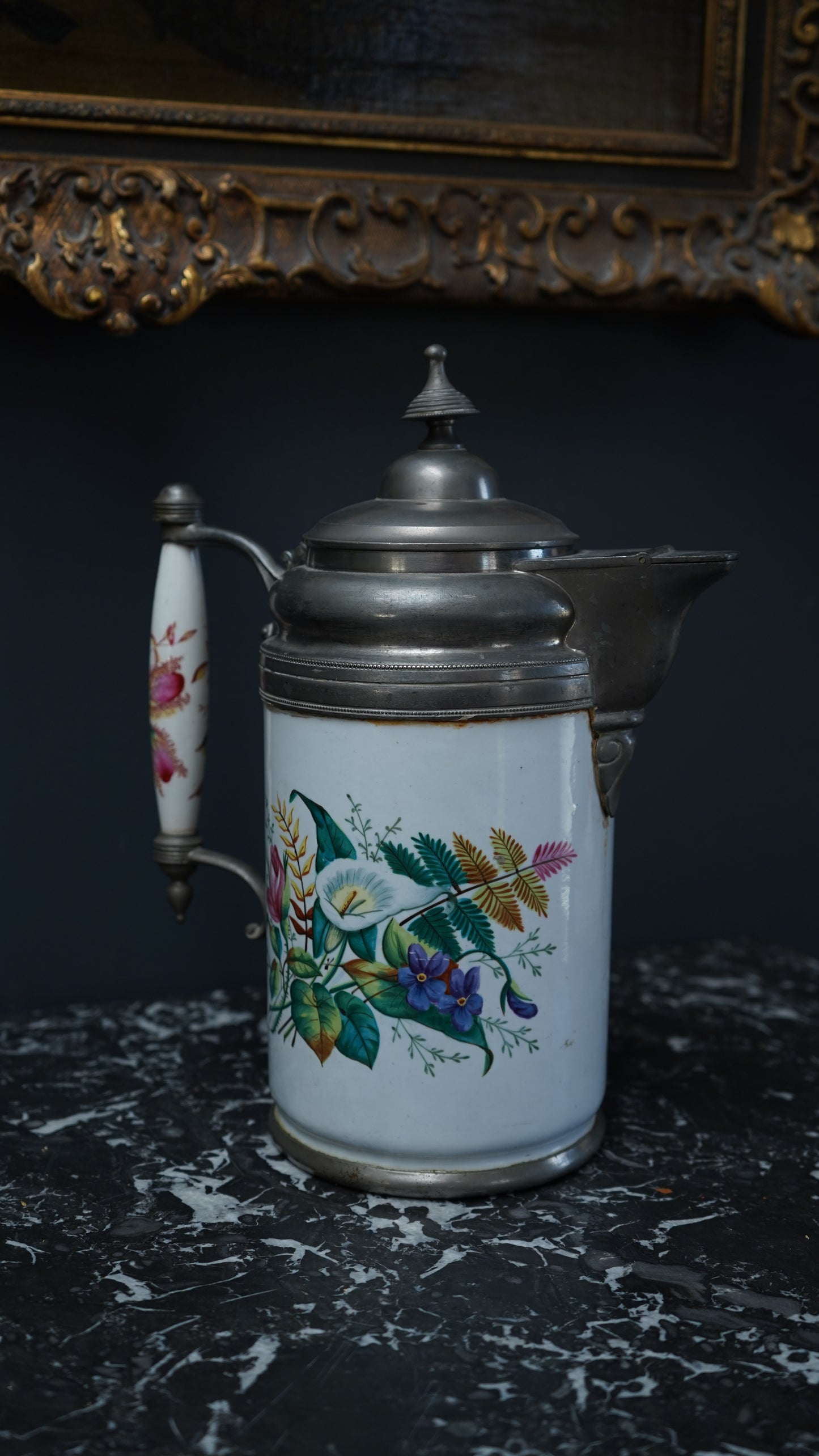 Victorian Porcelain Decorated Teapot