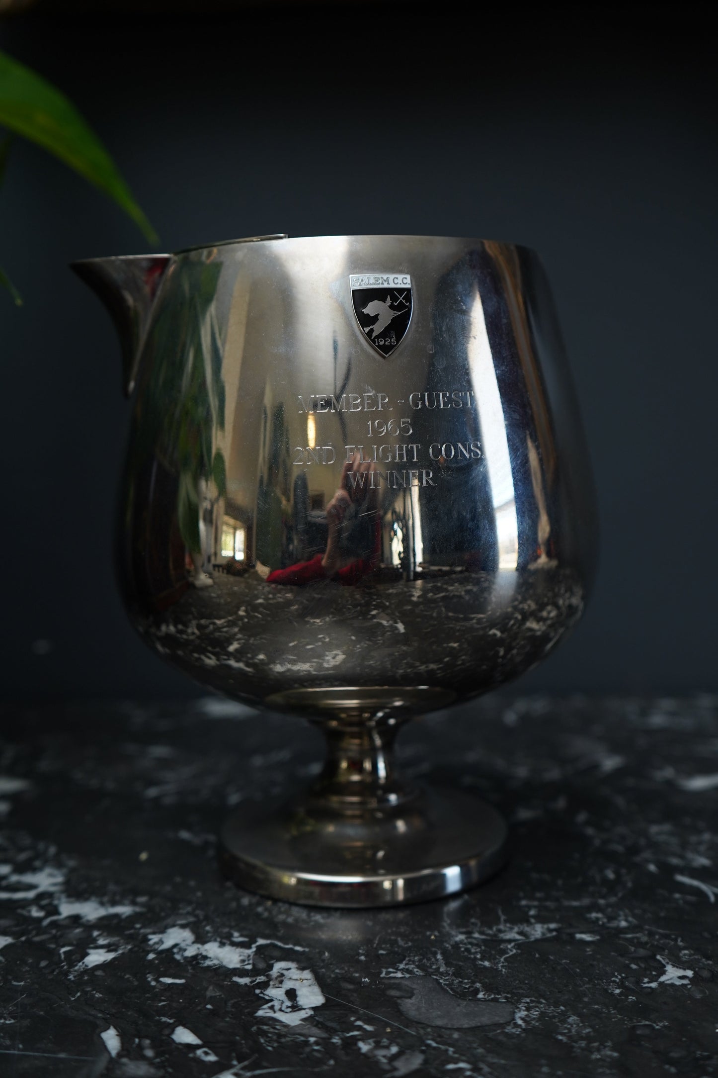1965 Salem C.C. Silver Plated Trophy Pitcher Ice Bucket by E.B. Co., Boston