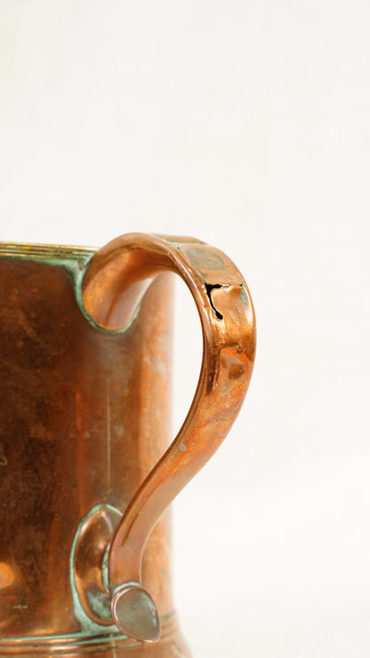 Antique English Copper Imperial Pint Pub Measure Cup