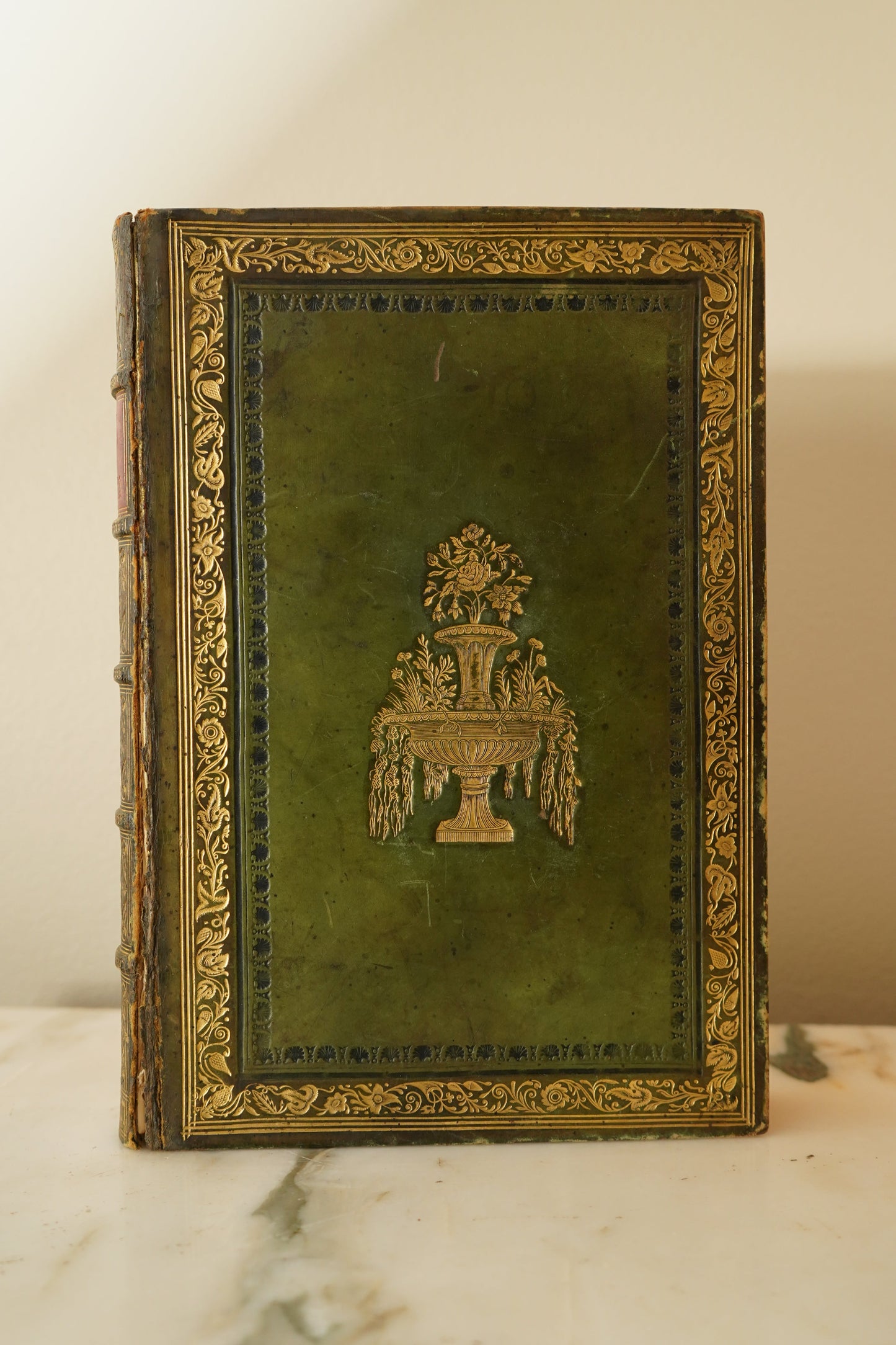 1845 "The Sports and Pastimes of the People of England" Green Full Leather Custom Binding Book