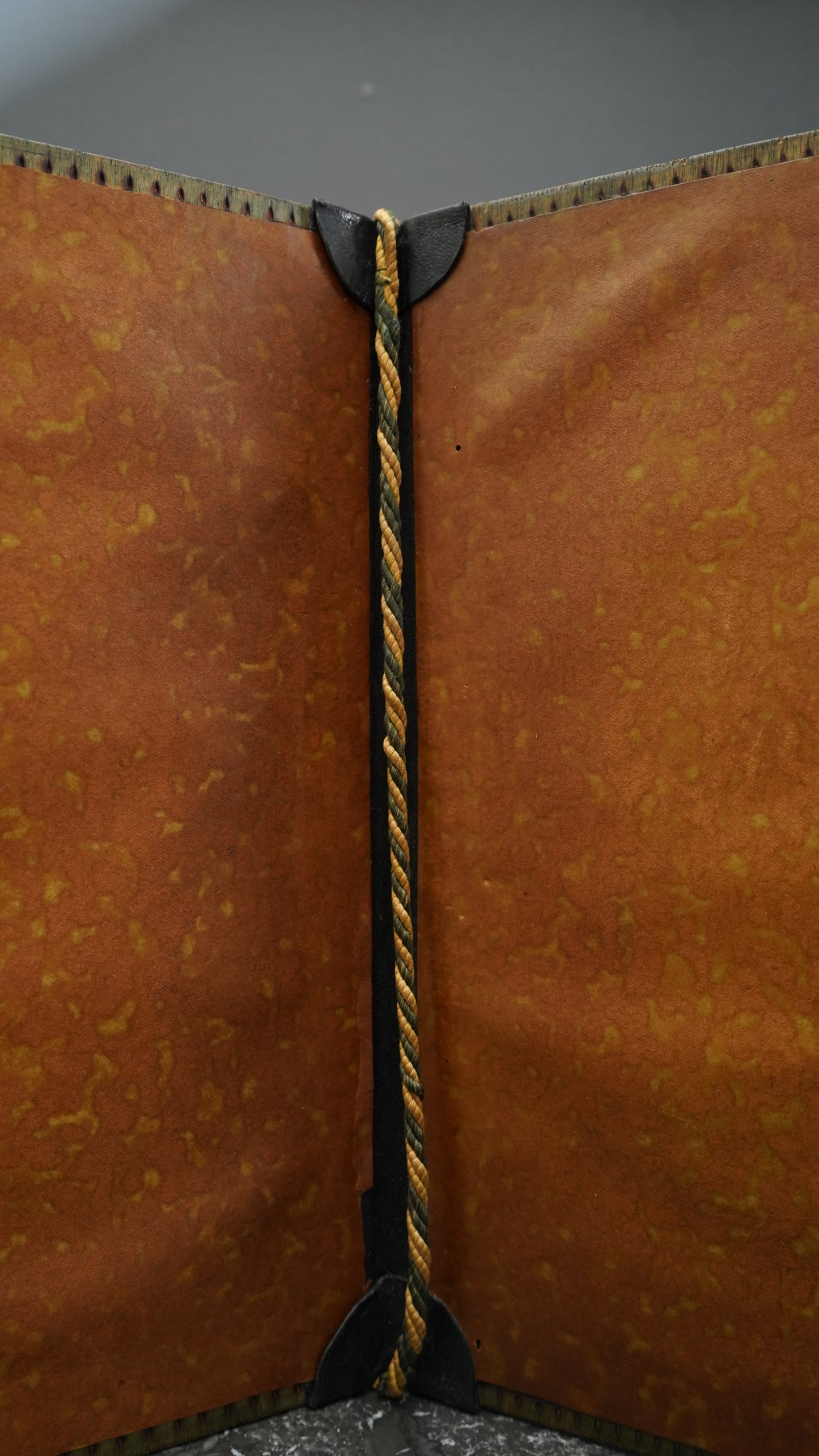 Antique Handcrafted Pokerwork Terrier Writing Blotter, Signed F.H.O., c. 1910–1930