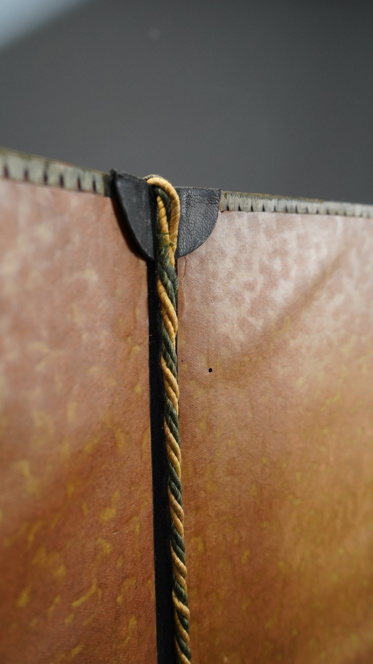 Antique Handcrafted Pokerwork Terrier Writing Blotter, Signed F.H.O., c. 1910–1930