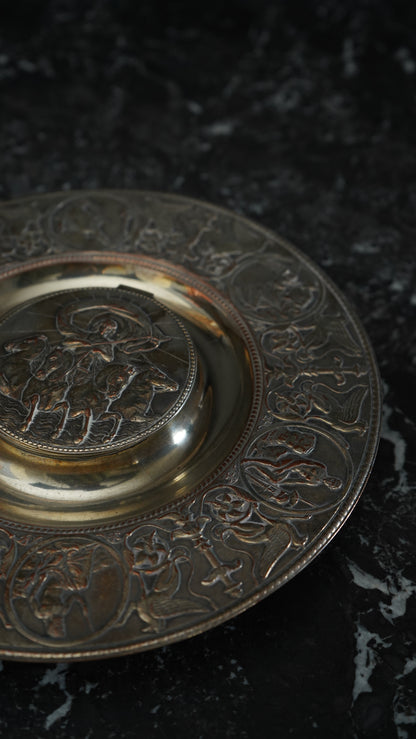 Antique Victorian Silver Plate Inkwell