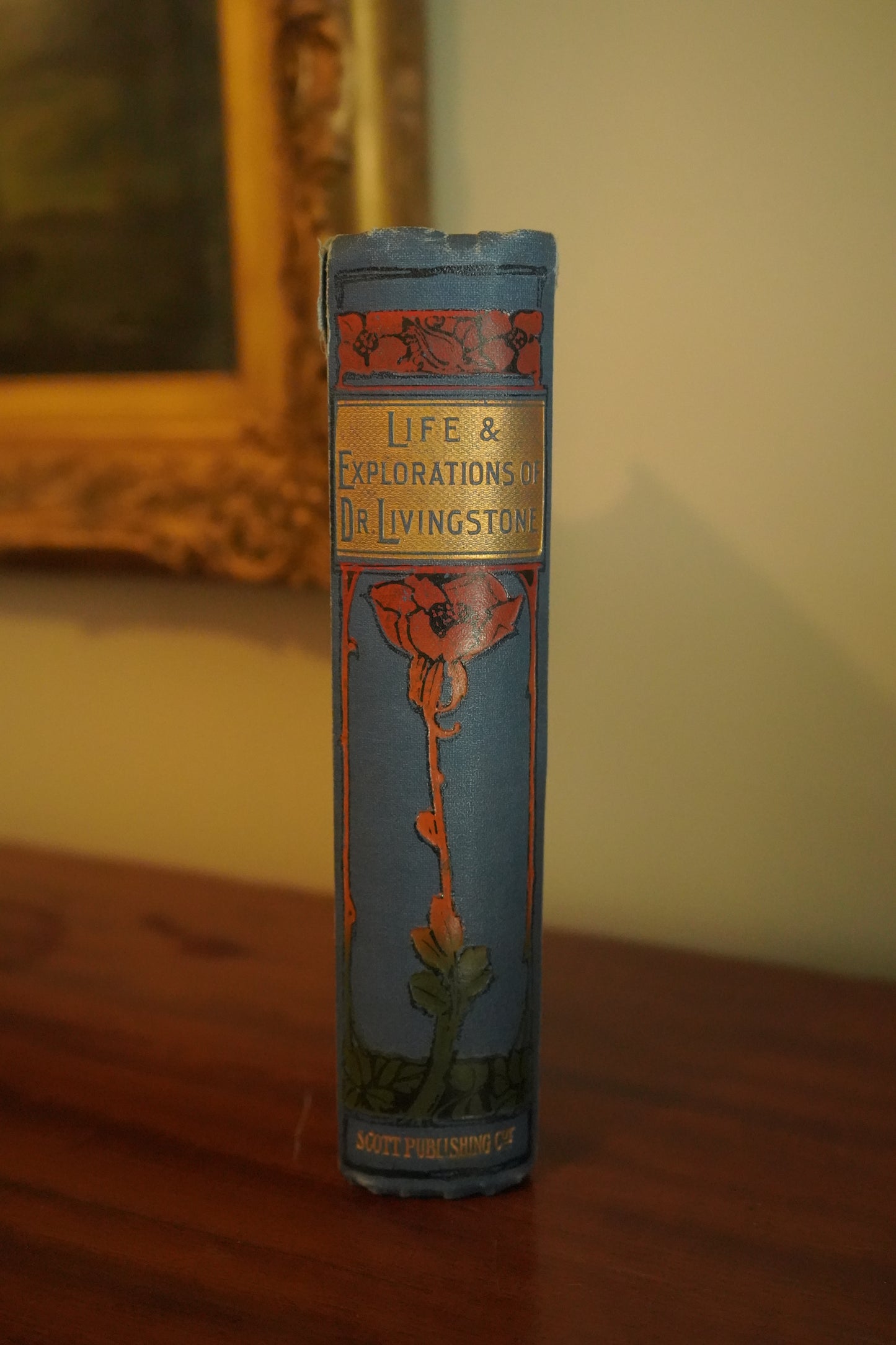 Antique "The Life of David Livingstone: The Great Missionary Explorer" Blue Cloth Book