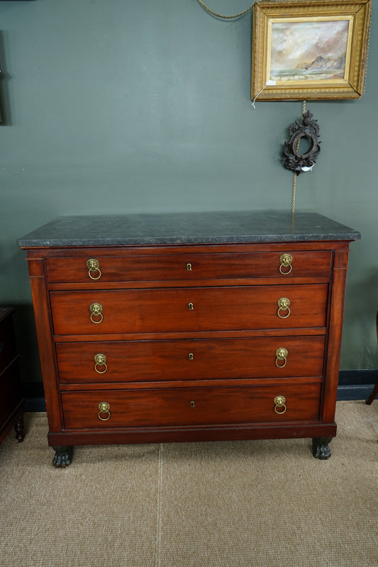 Antique French Restauration Mahogany Commode