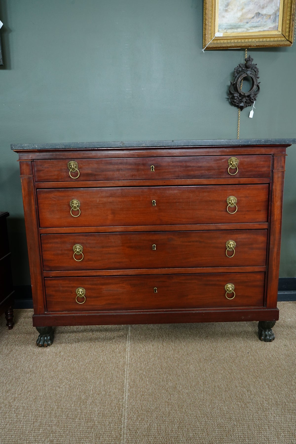Antique French Restauration Mahogany Commode