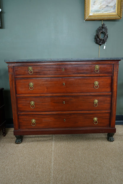 Antique French Restauration Mahogany Commode