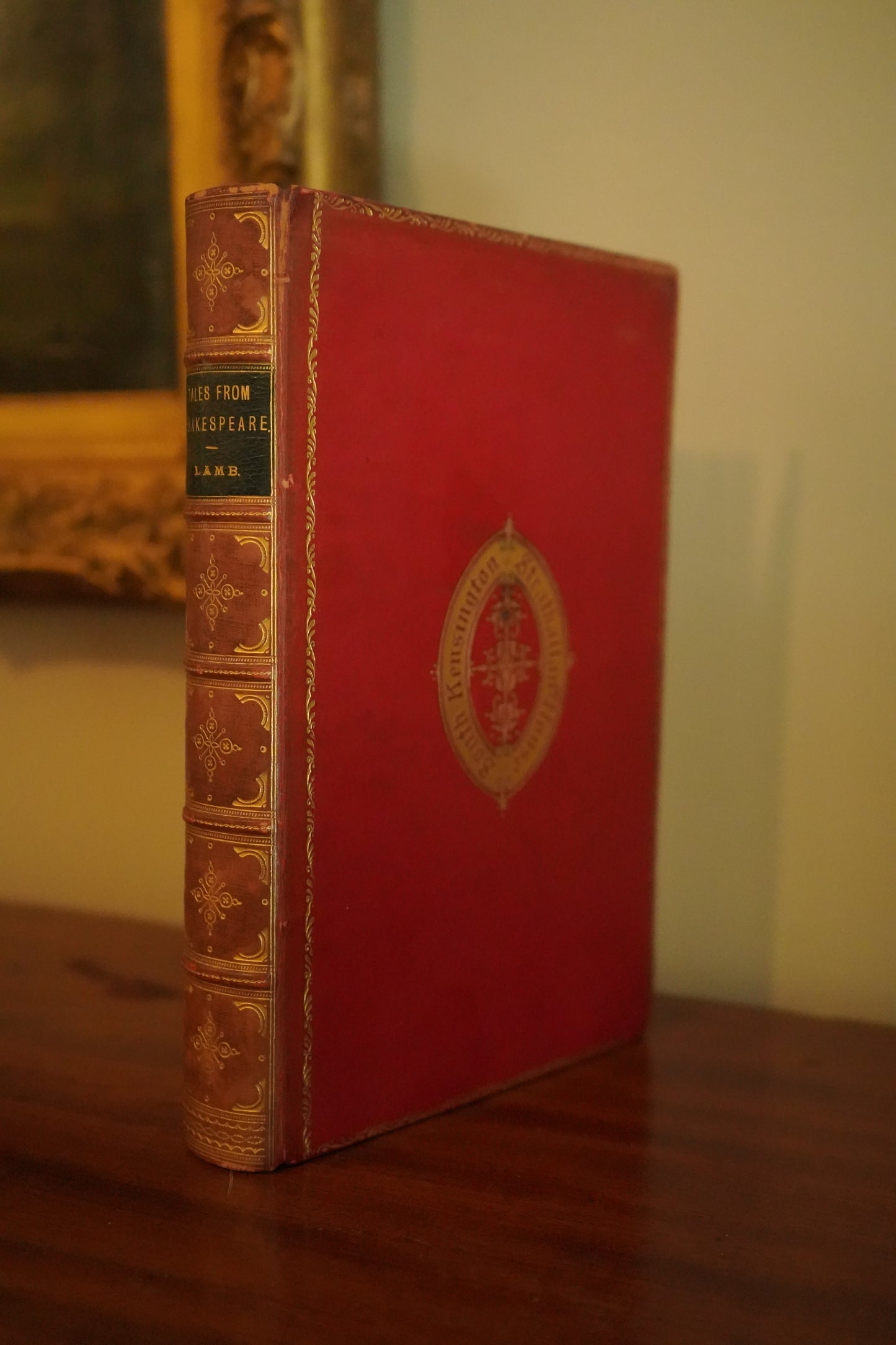 1890 "Tales from Shakespeare" Red Full Leather Prize Binding Book