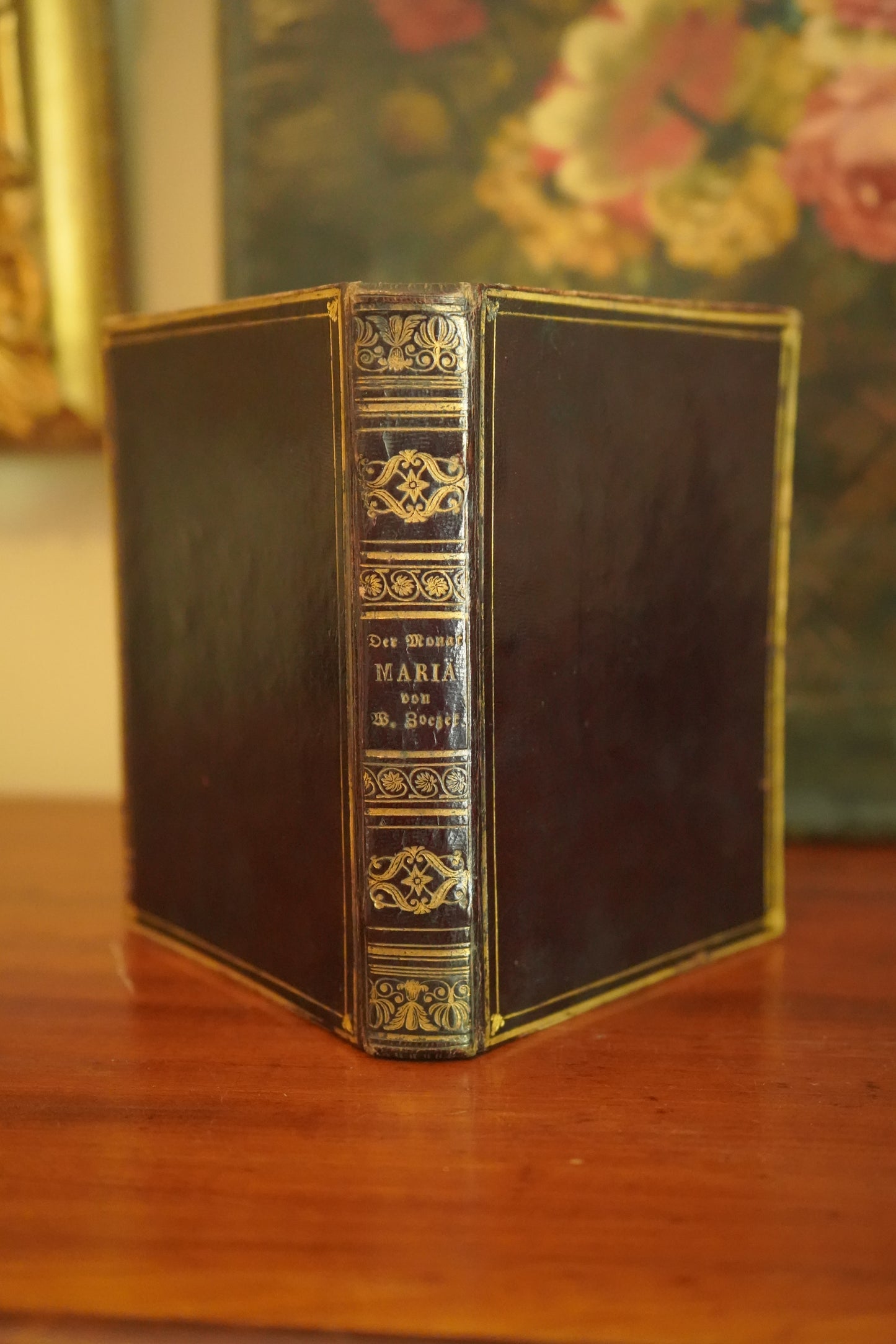 1840 "Der Monat Maria" Purple Full Leather German Book