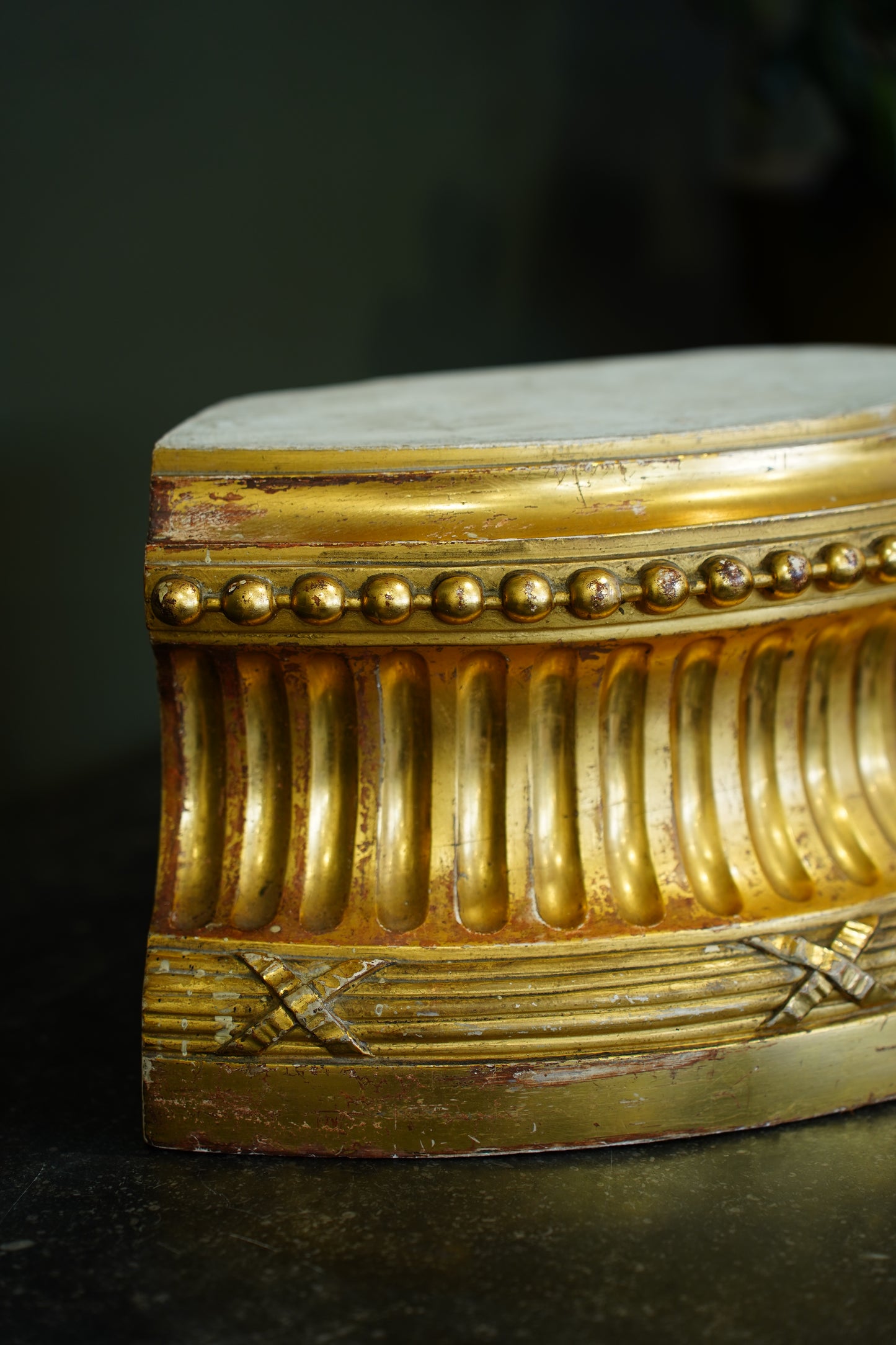 Antique Gilt Carved Wood Architectural Piece, Circa 1900