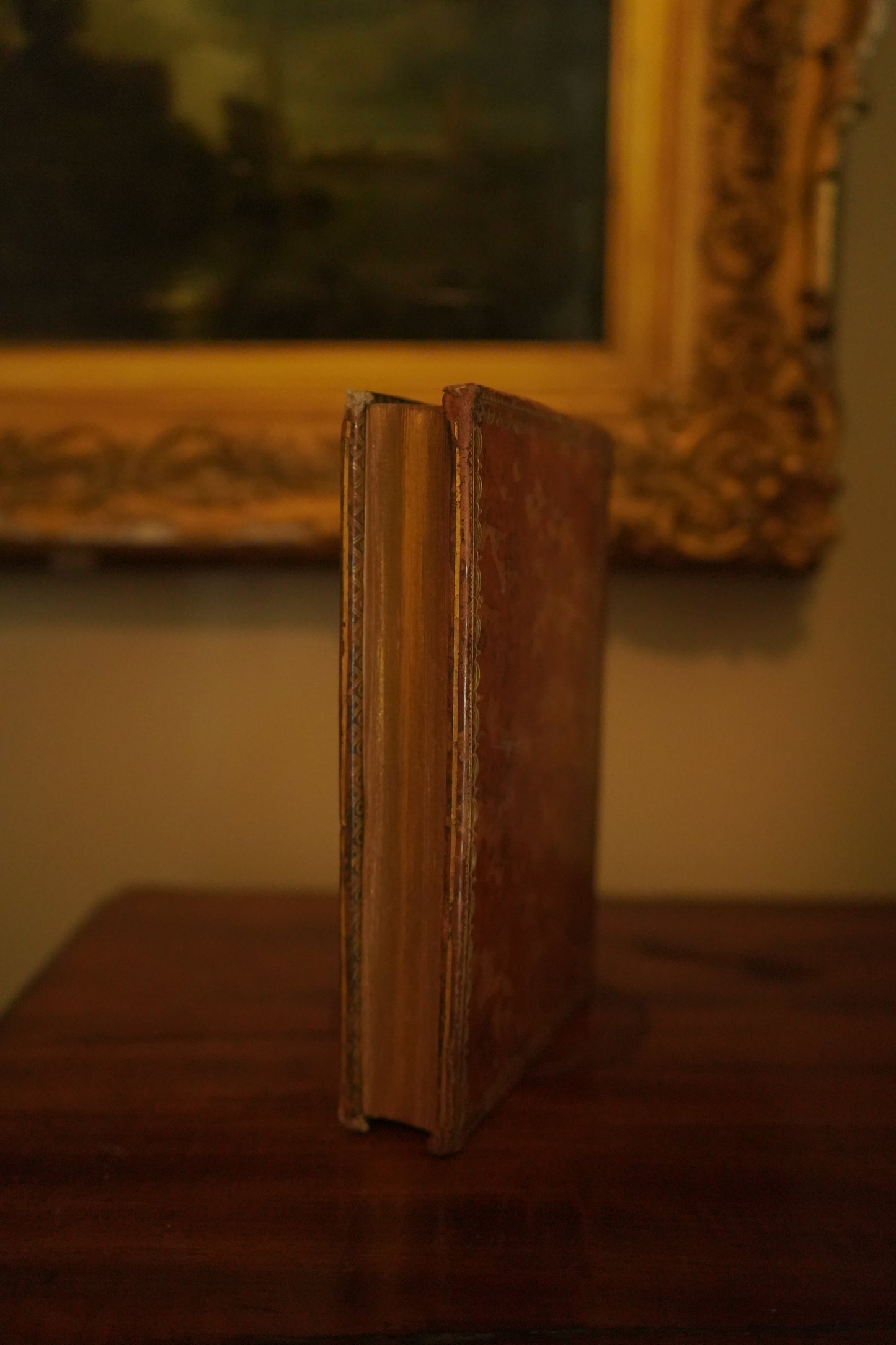 Antique 1803 French Poetry Book Le Printemps d’un Proscrit by Michaud | Fine Calf Leather Binding with Marbled Endpapers