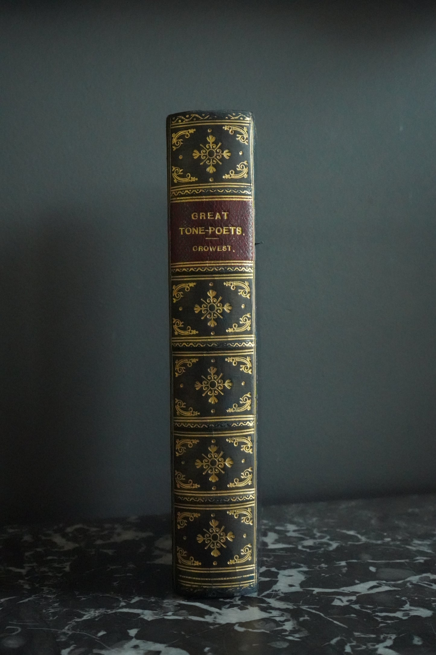 Antique 1908 Music Biography Book – The Great Tone-Poets by Frederick Crowest in Gilt Prize Binding