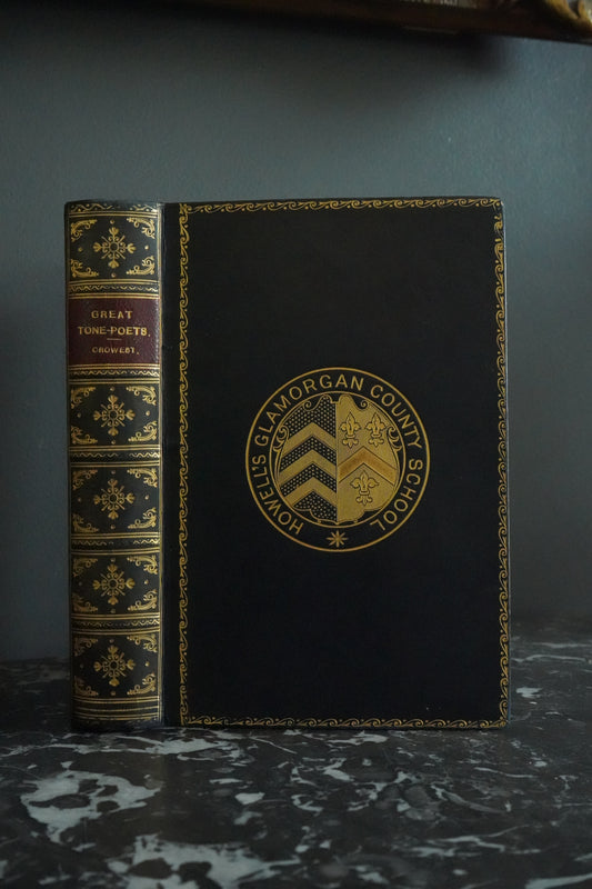 Antique 1908 Music Biography Book – The Great Tone-Poets by Frederick Crowest in Gilt Prize Binding