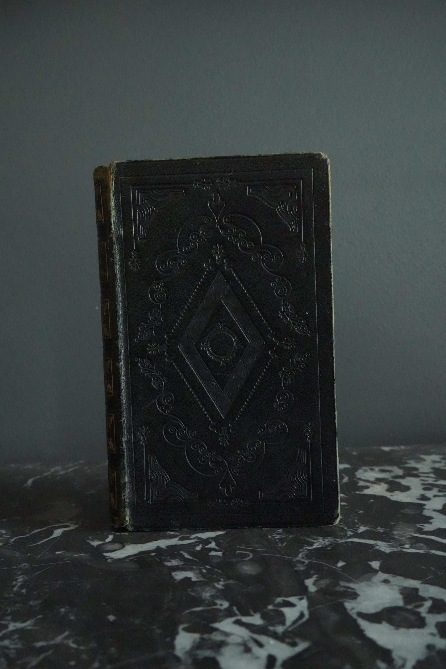 1839 "The Poetical Works of Collins, Gray" Small Full Black Leather Book