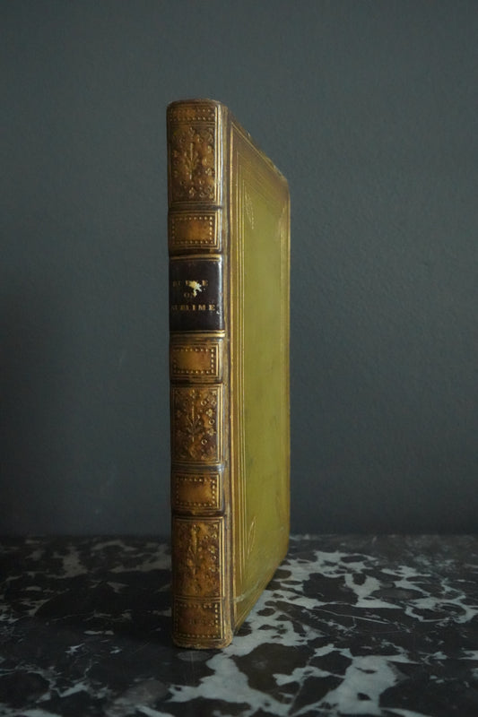 1825 Burke On the Sublime and Beautiful by Edmund Burke – Philosophy Book in Fine Gilt Leather Binding