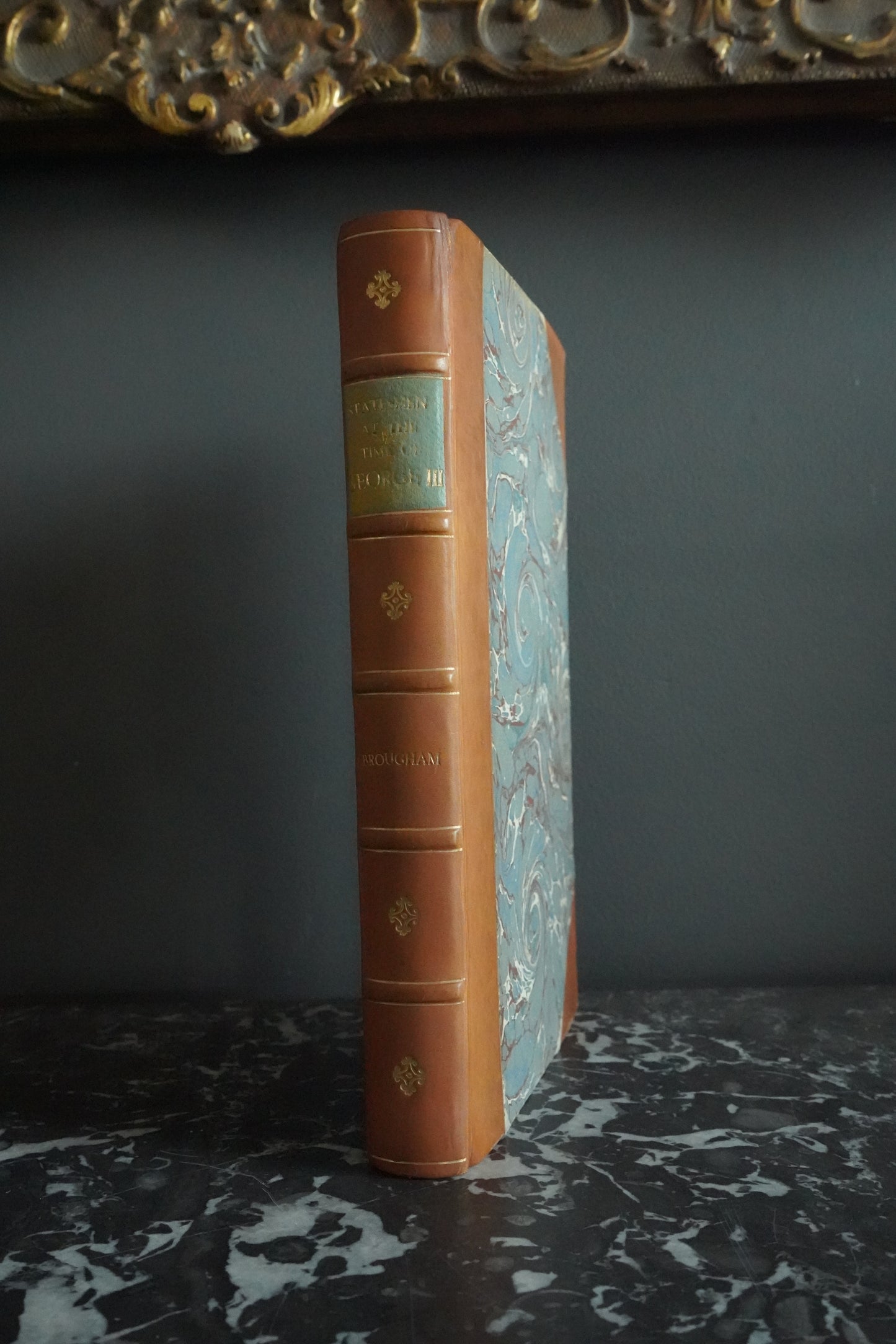 1839 "Historical Sketches of Statesmen Who Flourished In The Time of George III" Half Brown Leather Binding