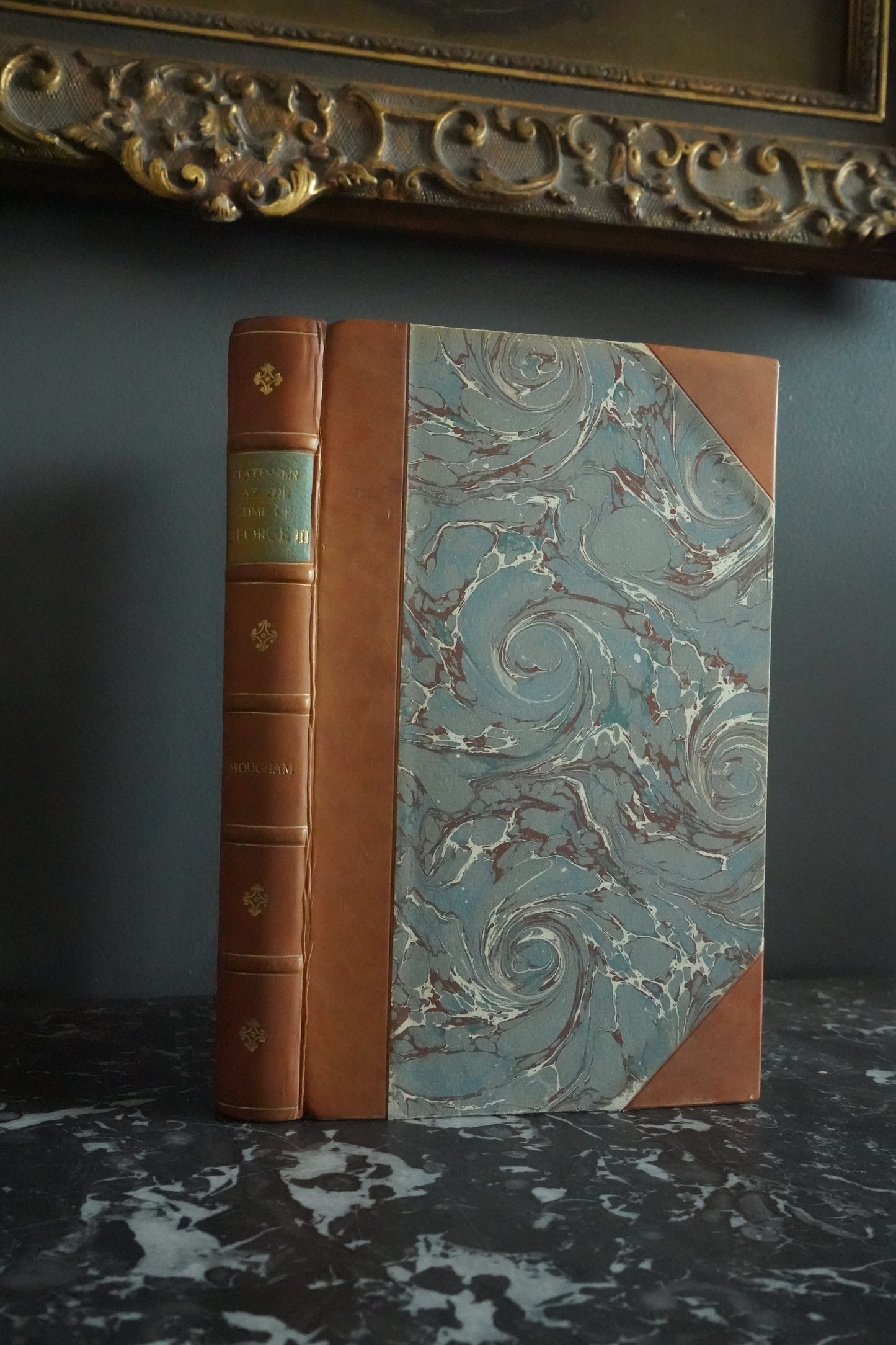 1839 "Historical Sketches of Statesmen Who Flourished In The Time of George III" Half Brown Leather Binding