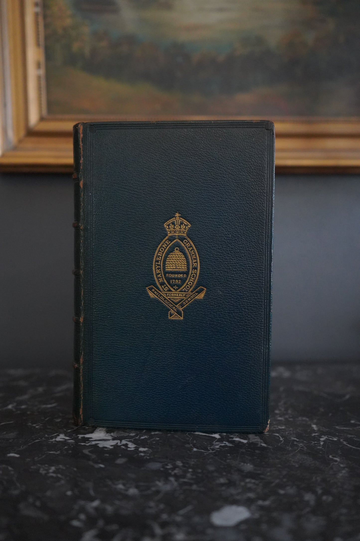 Antique 1901 Poetry Book The Poetical Works of Thomas Gray in Prize Leather Binding