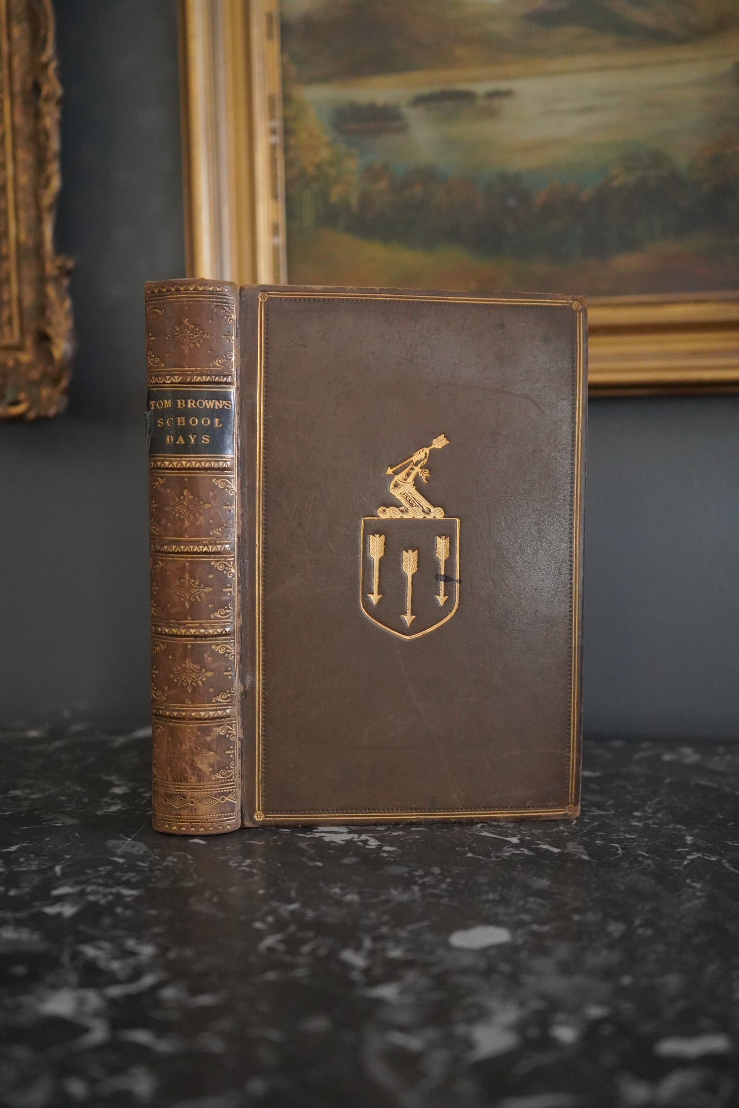 Tom Brown’s School Days 1894 Illustrated Victorian Fiction Prize Binding Leather Book