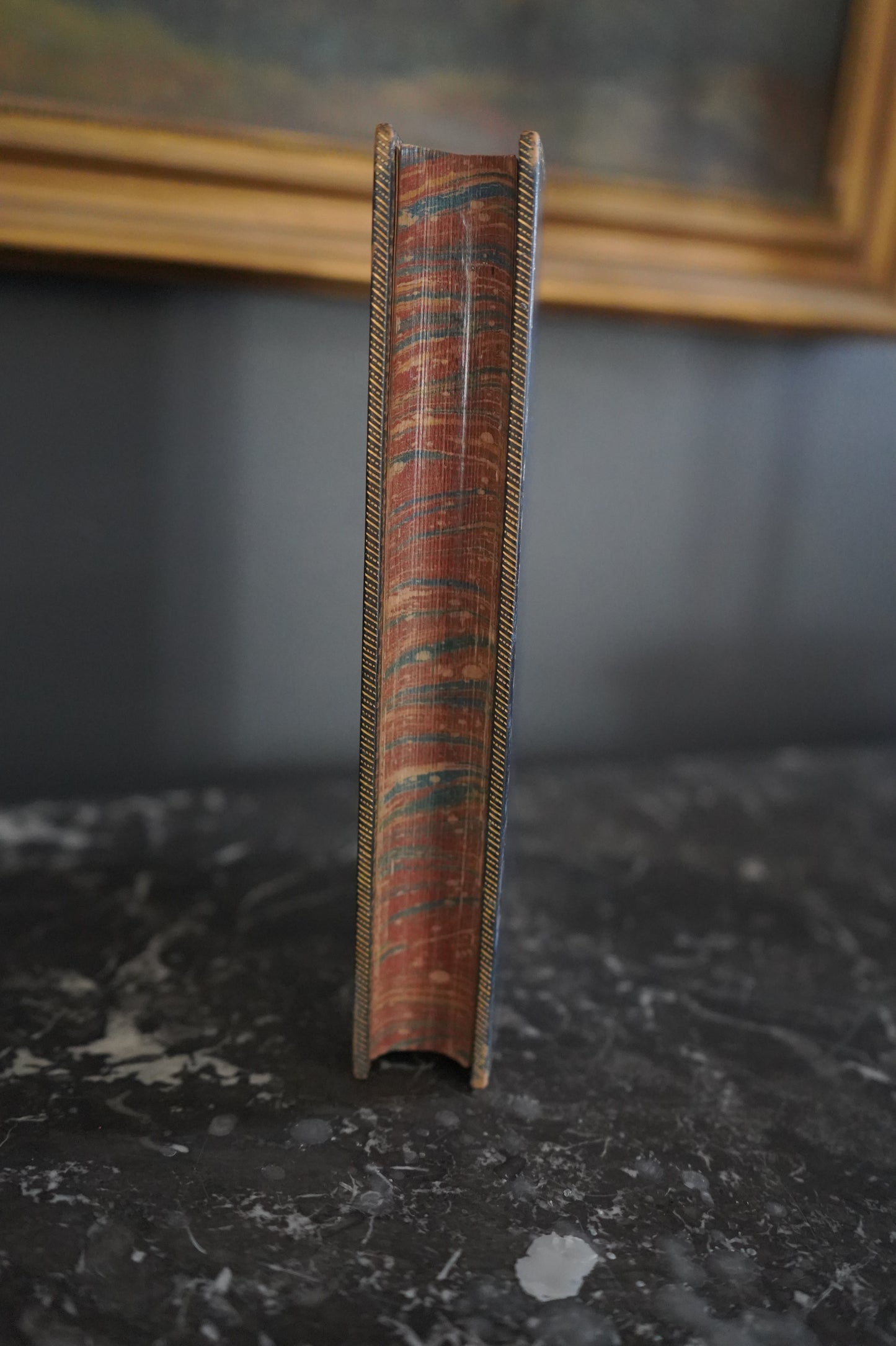 1892 Nature "Wonderful Nests" Blue Full Leather Prize Binding Book, Antique Bird Book