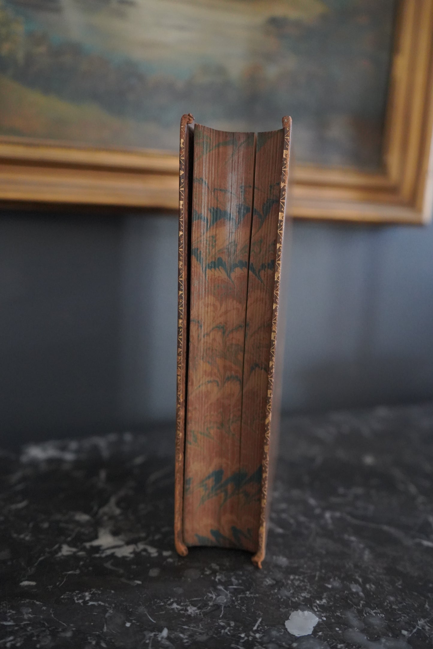 Antique History Book Palmyra and Zenobia by William Wright 1895 Full Calf Prize Binding with Royal Arms