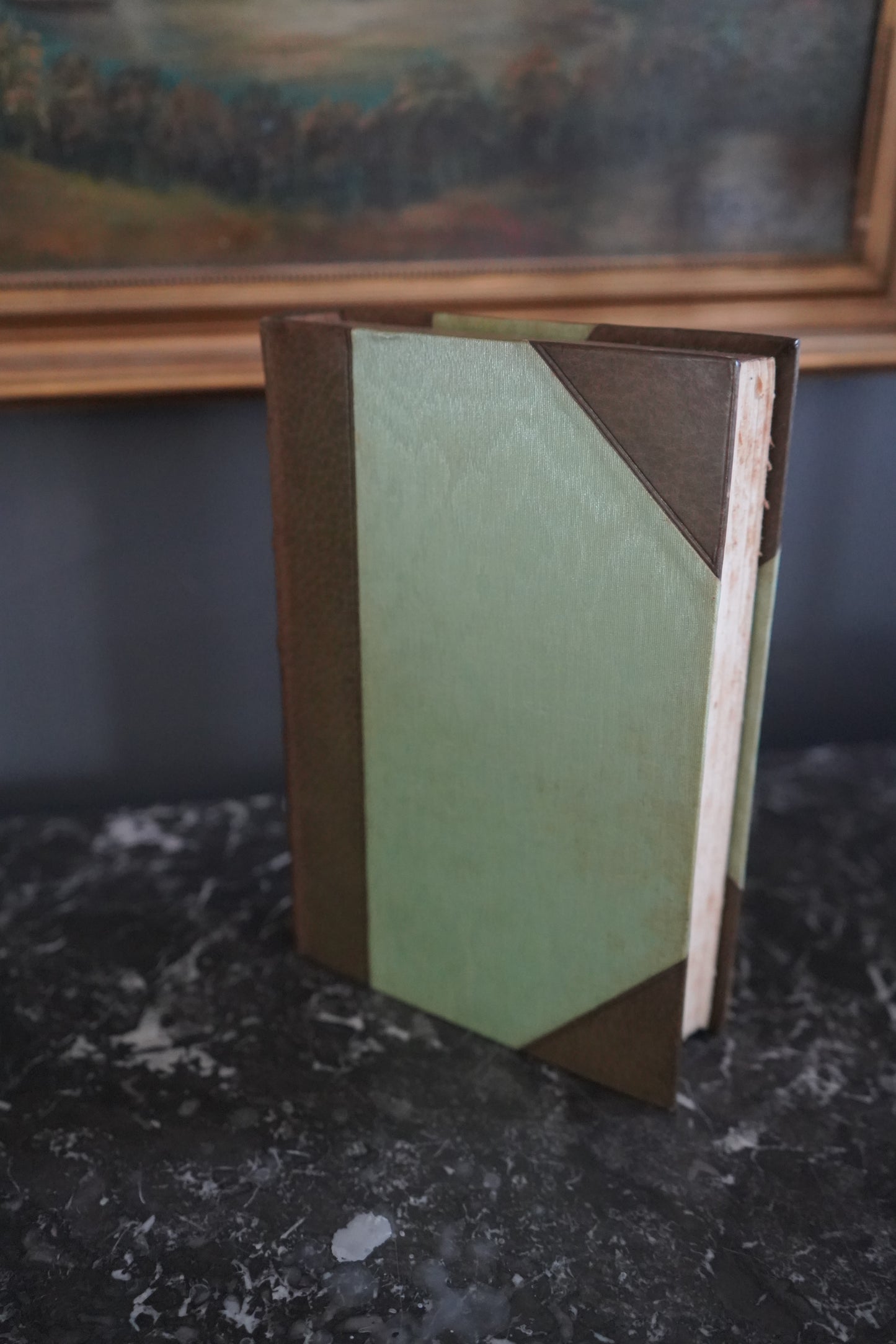 1911 "The Life of Benvenuto Cellini" Green Half Calf Leather Book, Illustrated