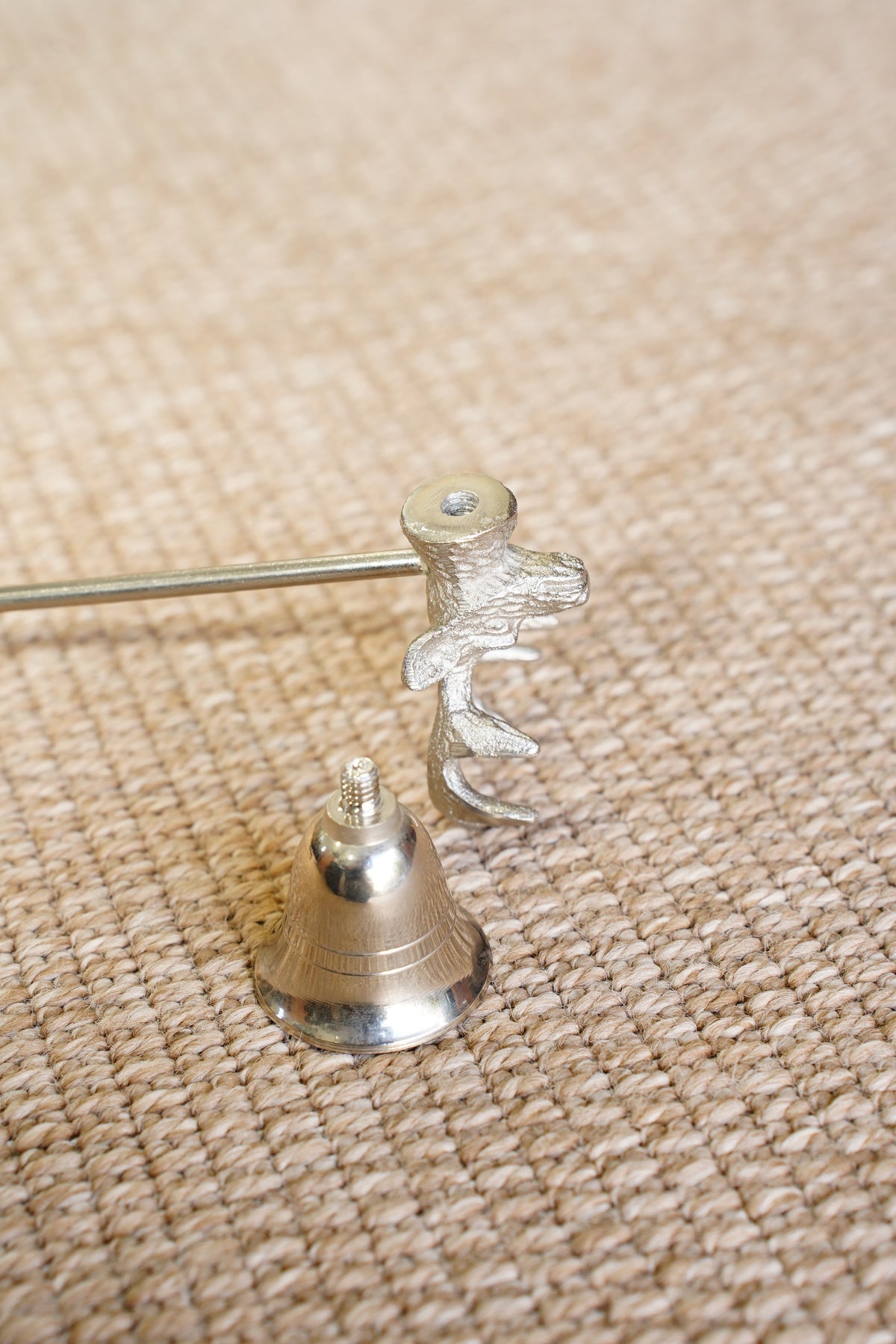 Stag Head Candle Snuffer, Silver Plated Metal