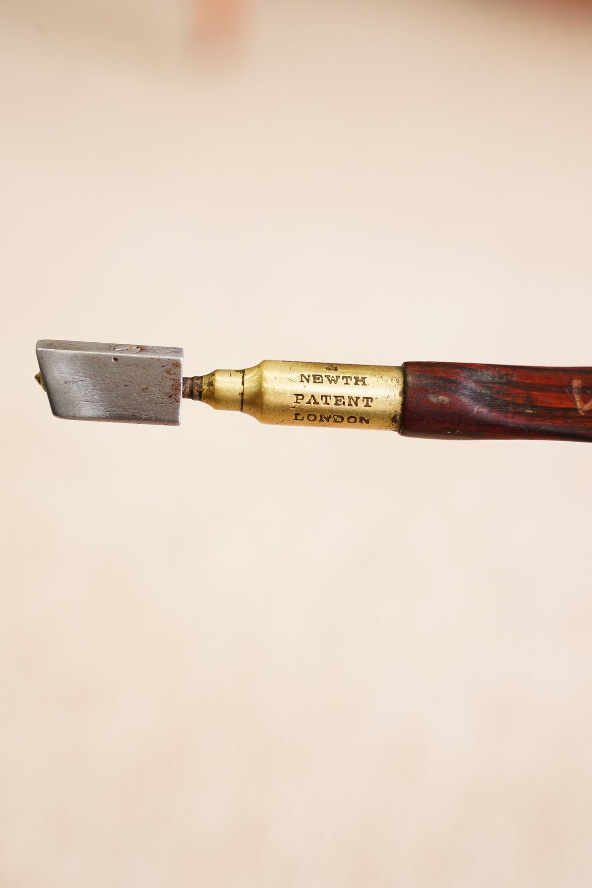 Antique Rosewood and Brass Diamond Glass Cutter