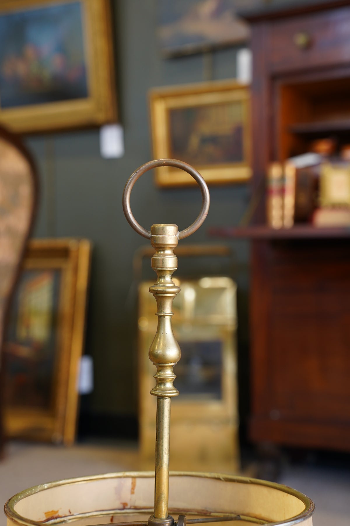 Vintage Brass Bouillotte Lamp