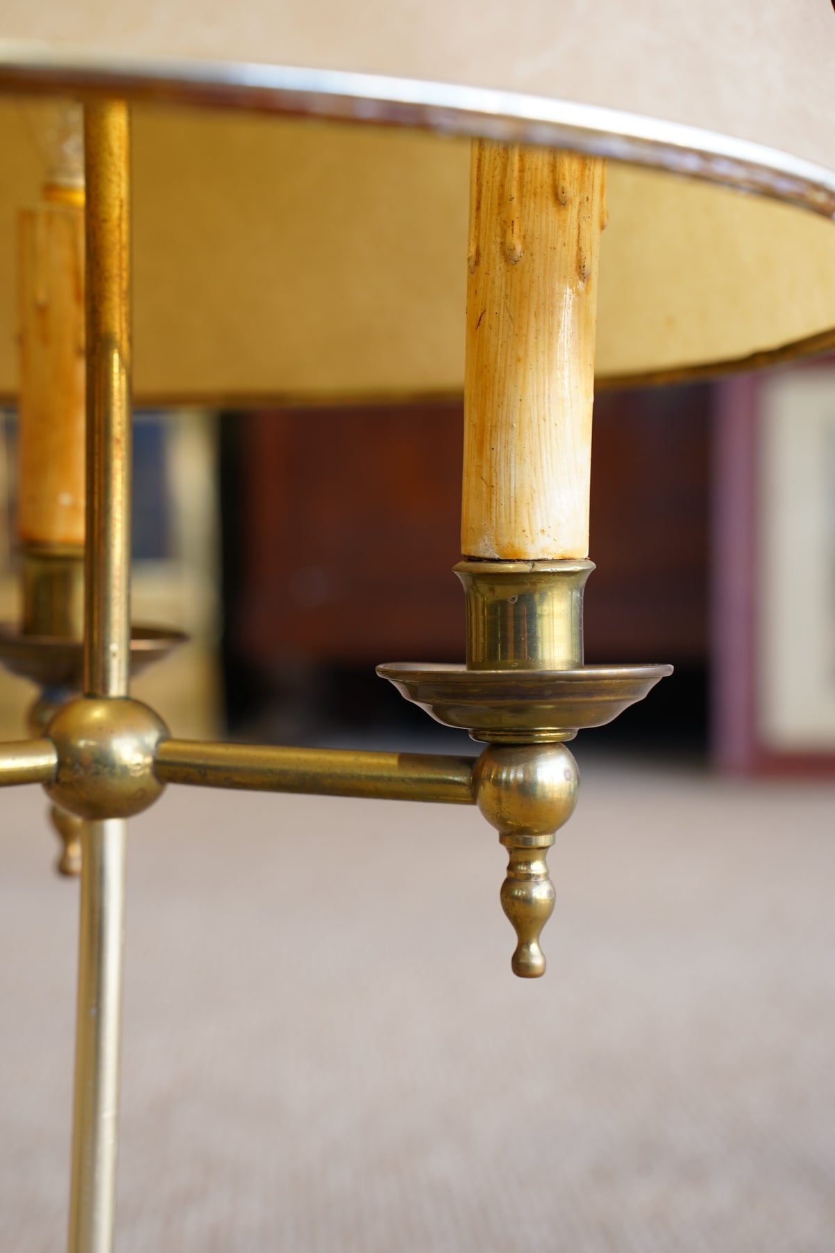Vintage Brass Bouillotte Lamp