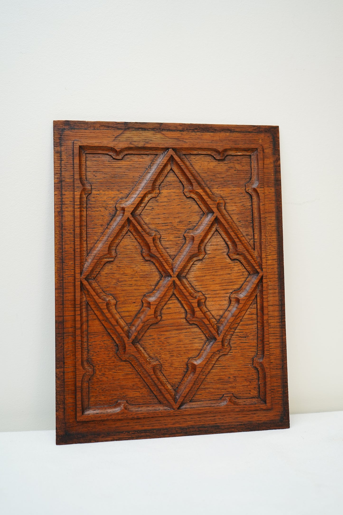 Antique English Jacobean Revival Carved Oak Panel