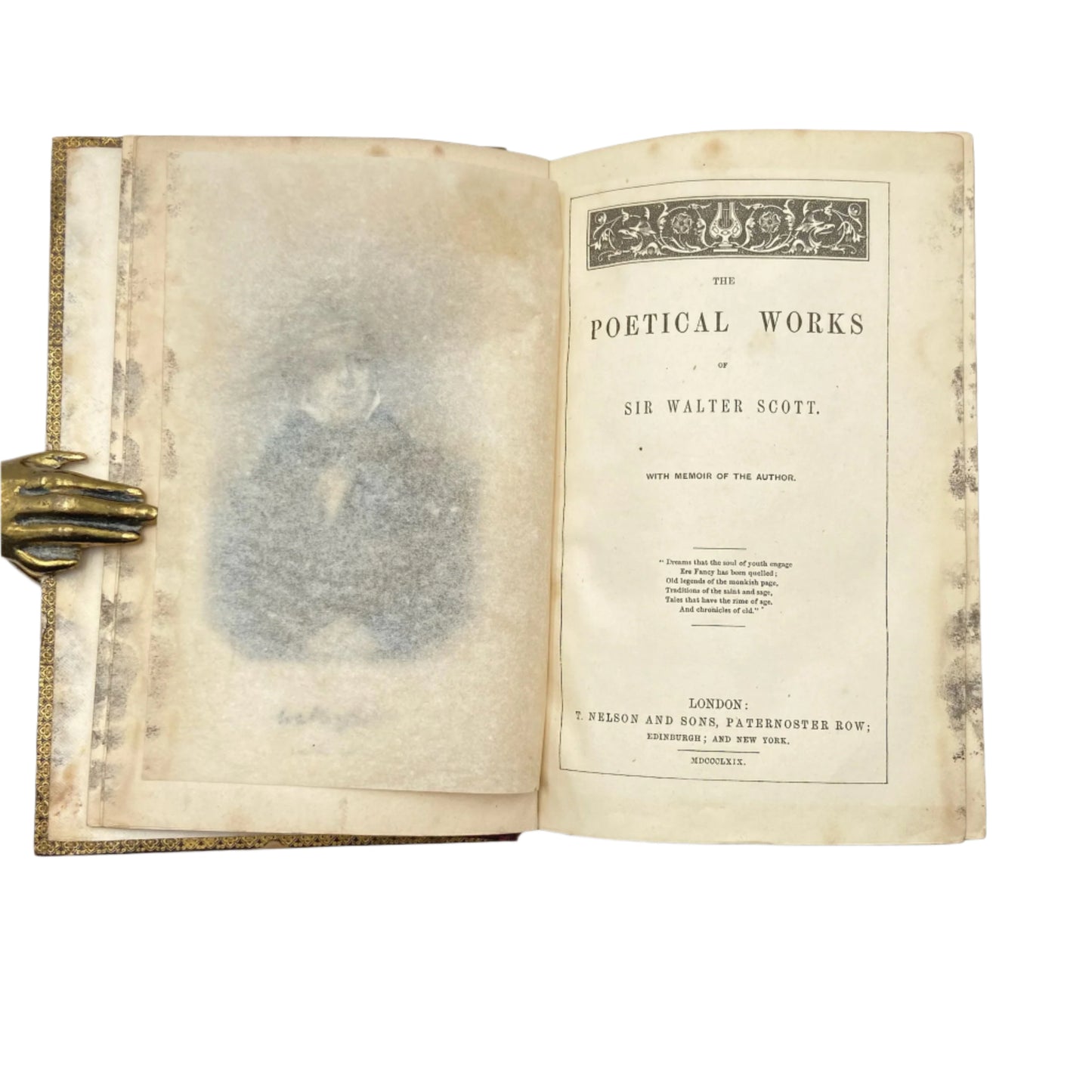 Mauchline Binding 1849 "The Poetical Works of Sir Walter Scott"