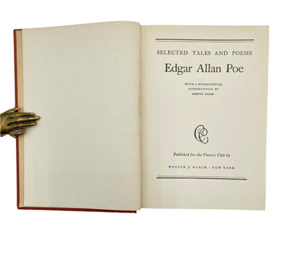 "Selected Tales and Poems by Edgar Allan Poe" Victorian Cloth Book