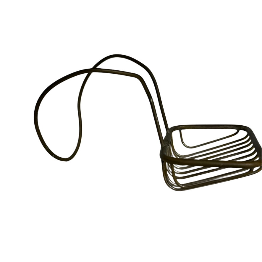 Antique Brass Tub-Mounted Soap Holder Basket