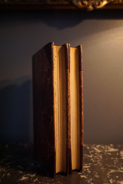 2 Volumes 1871 "A Collection of Choice Songs Scots & English" Purple Half Leather Book
