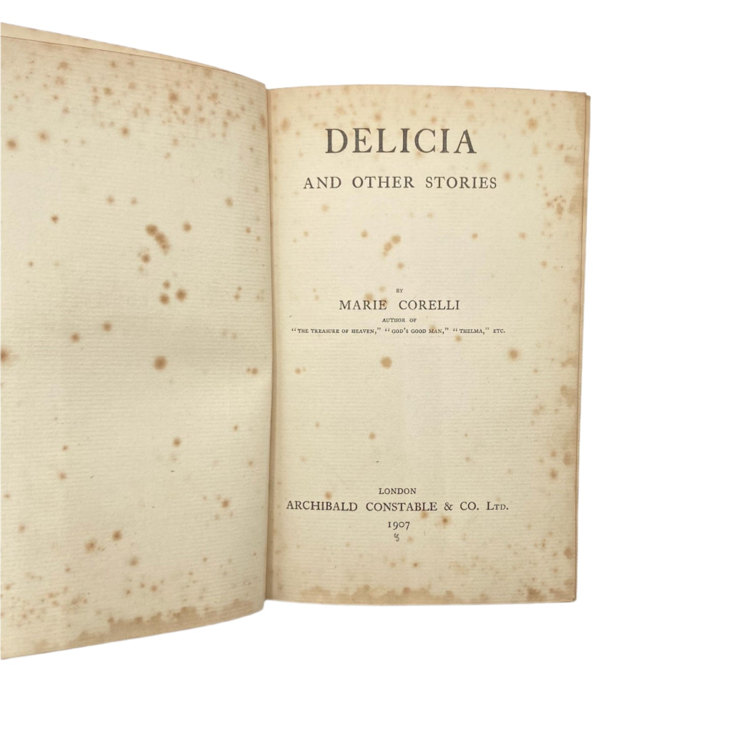 1907 "Delicia" Brown Half Leather Book