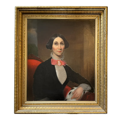 Circa 1840-1860 American Portrait Oil on Canvas