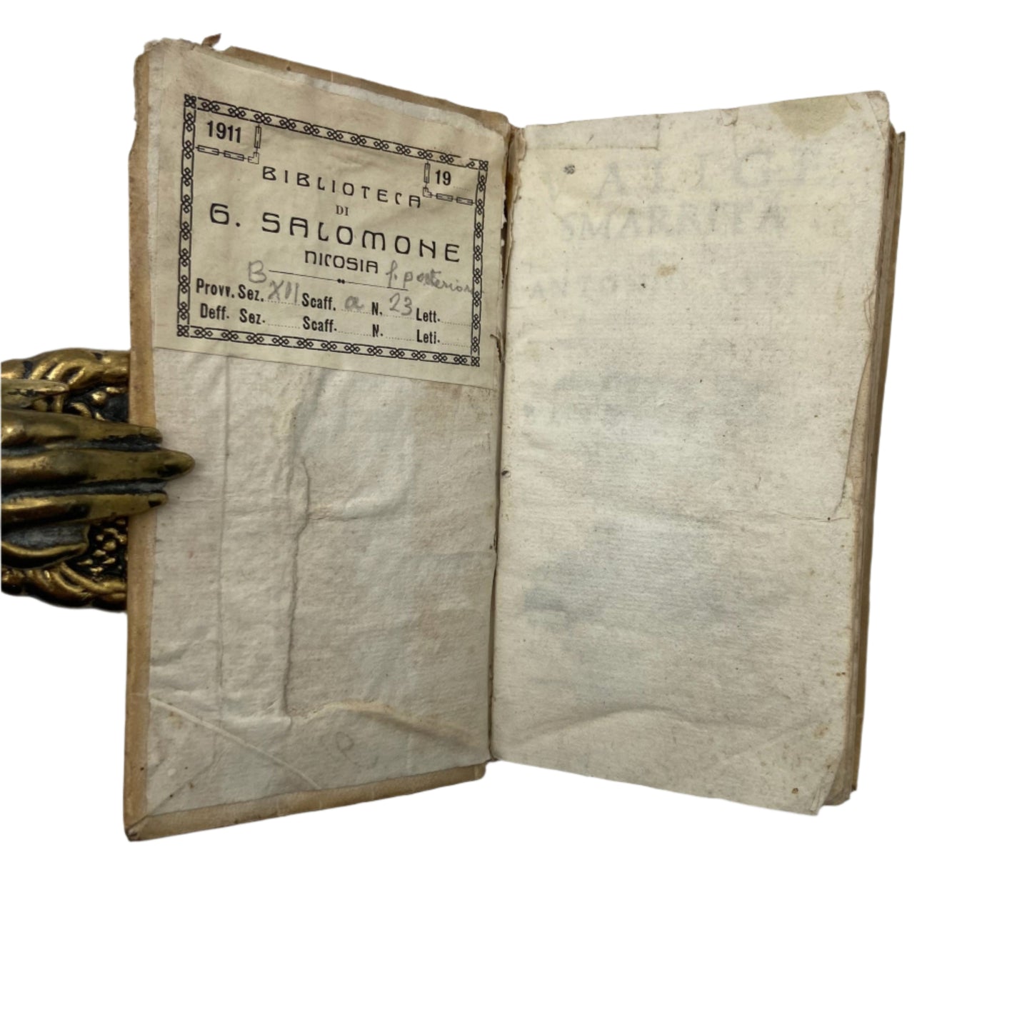 Miniature 1675 "La Valge Smarrita di antonio Lupis" Italian Vellum Book