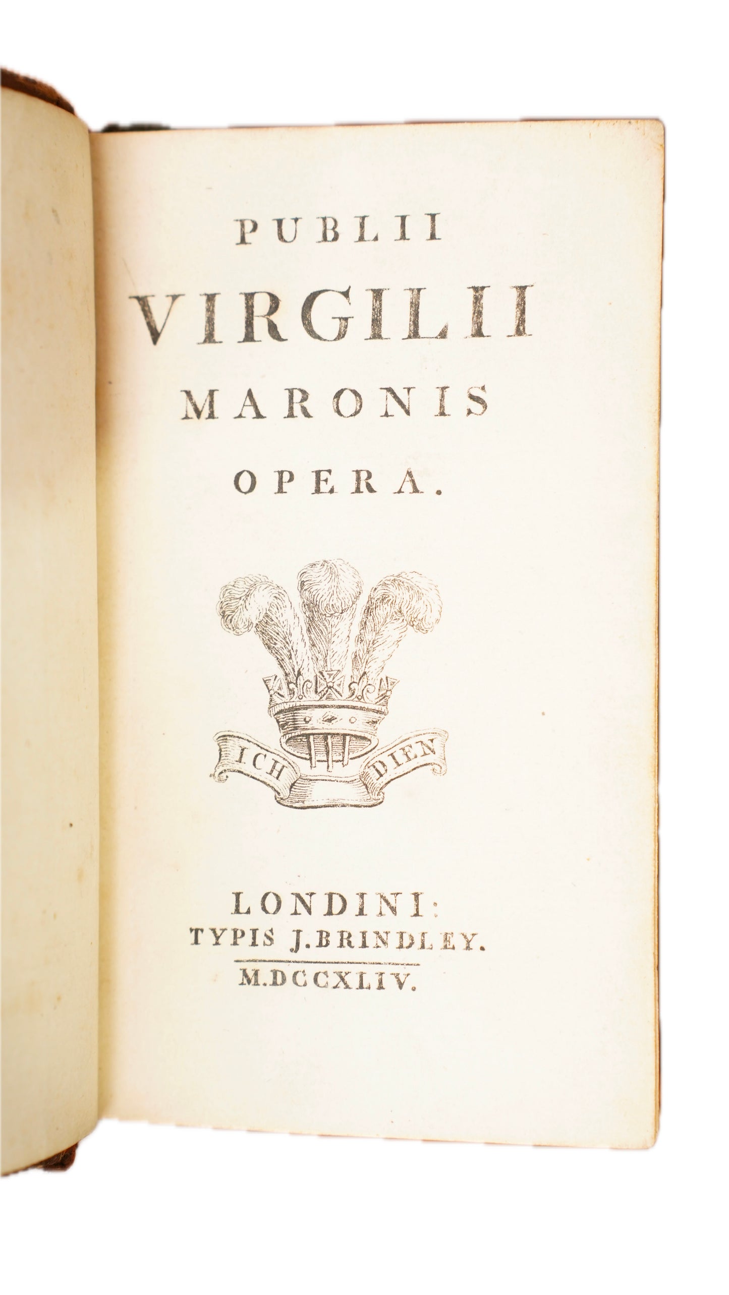 Antique Virgil Opera 1744 Brindley Leather Binding