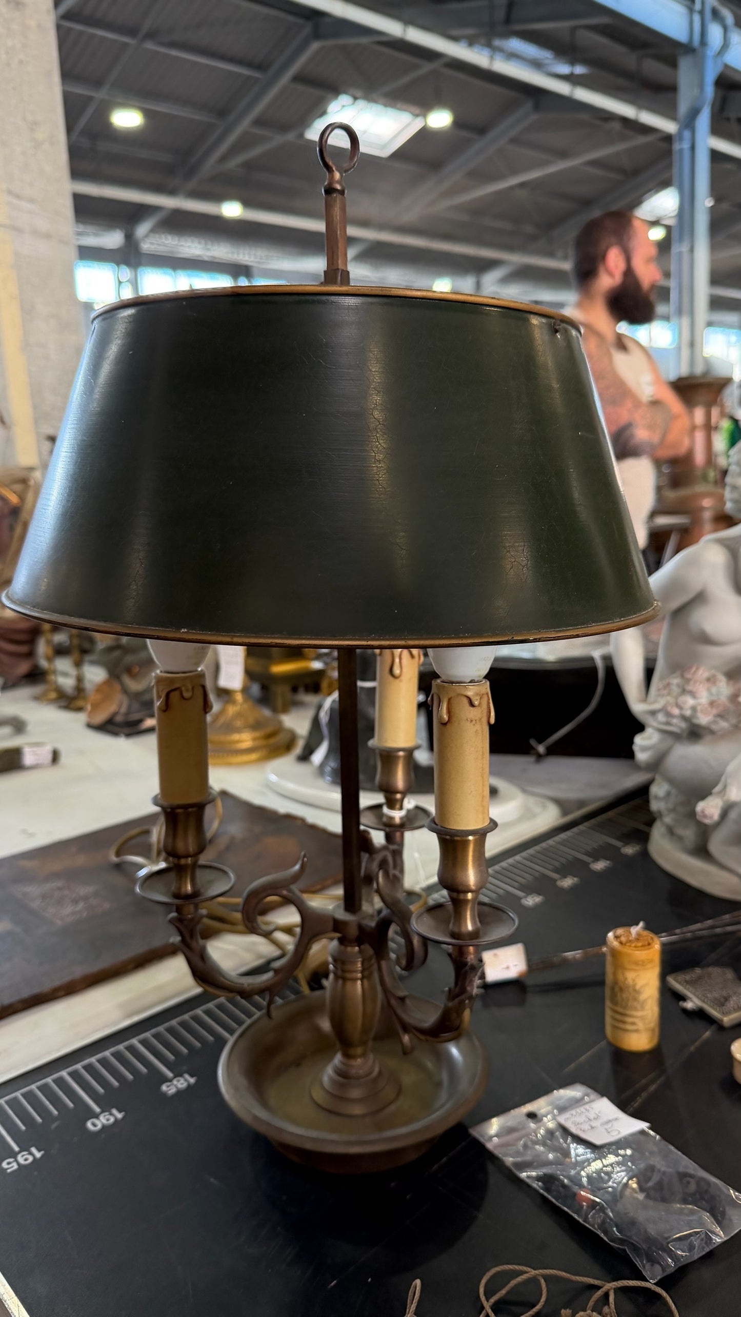 Vintage French Louis XVI Style Bouillotte Lamp