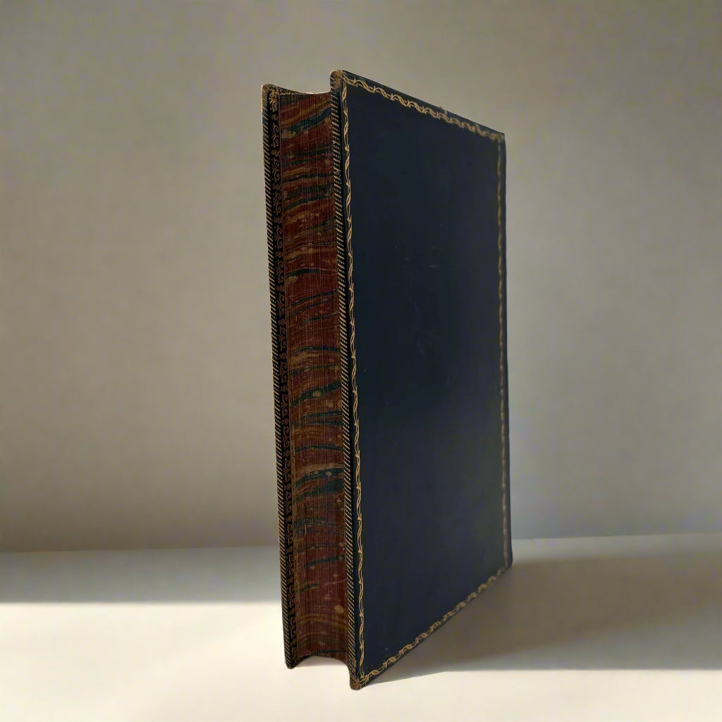 1892 Nature "Wonderful Nests" Blue Full Leather Prize Binding Book, Antique Bird Book