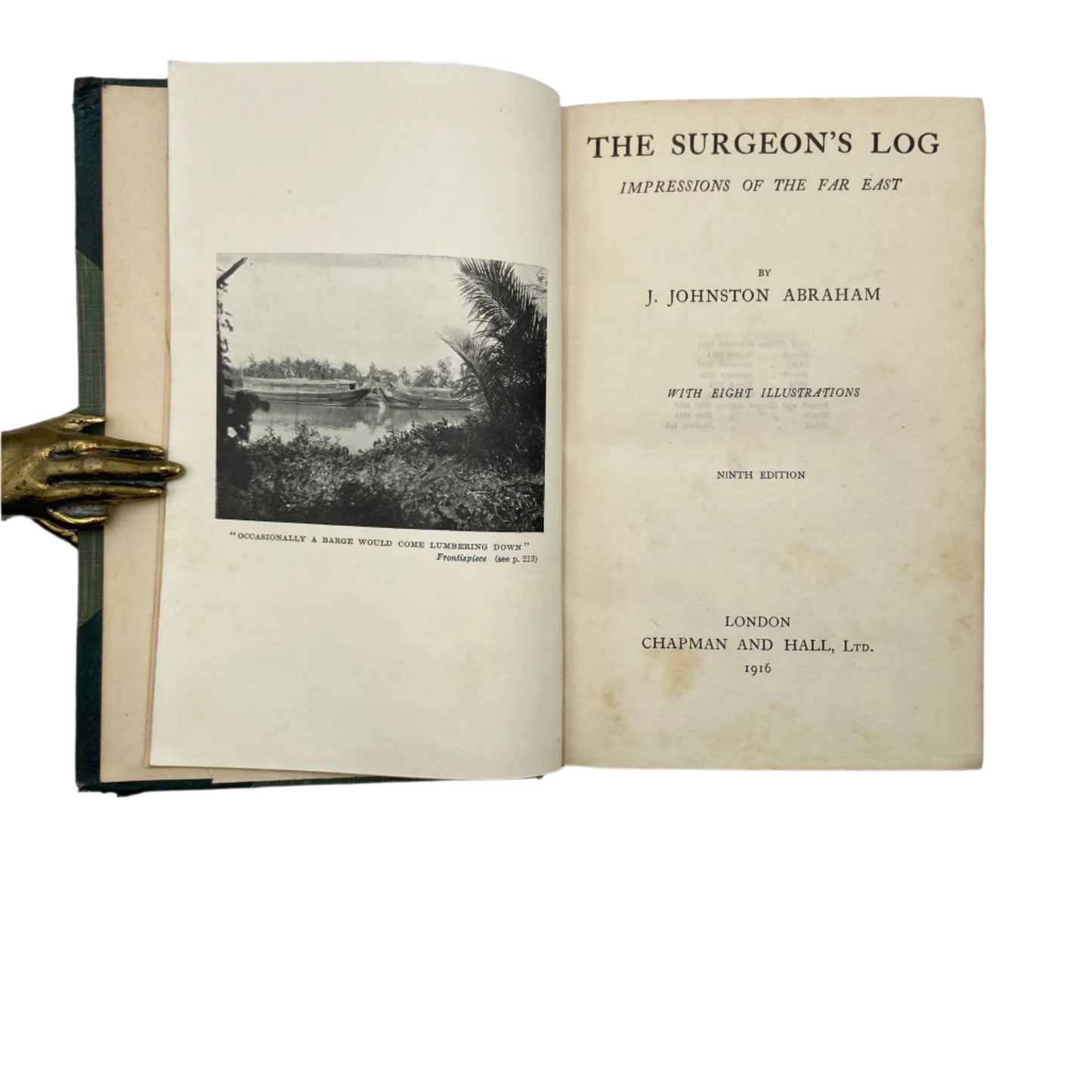 1916 "The Surgeon’s Log" Green Half Leather Book