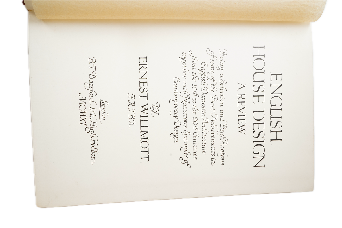 English House Design: A Review by Ernest Willmott 1911