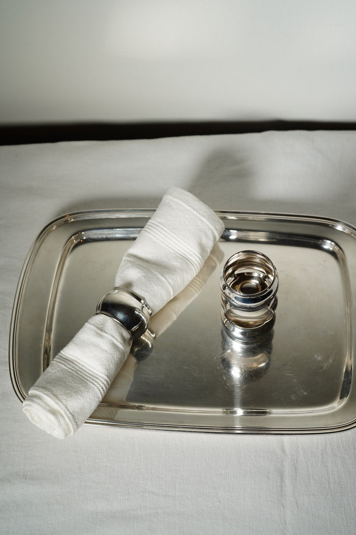 Silver Plated Napkin Rings Set of 4