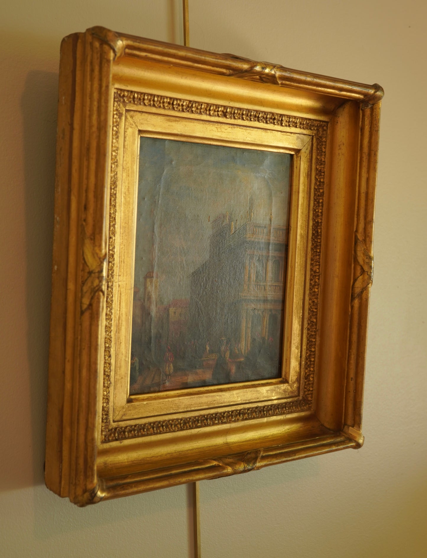 Early 19th Century Venetian School Oil Painting “The Doge’s Palace” | Antique Grand Tour Artwork in Gilt Frame