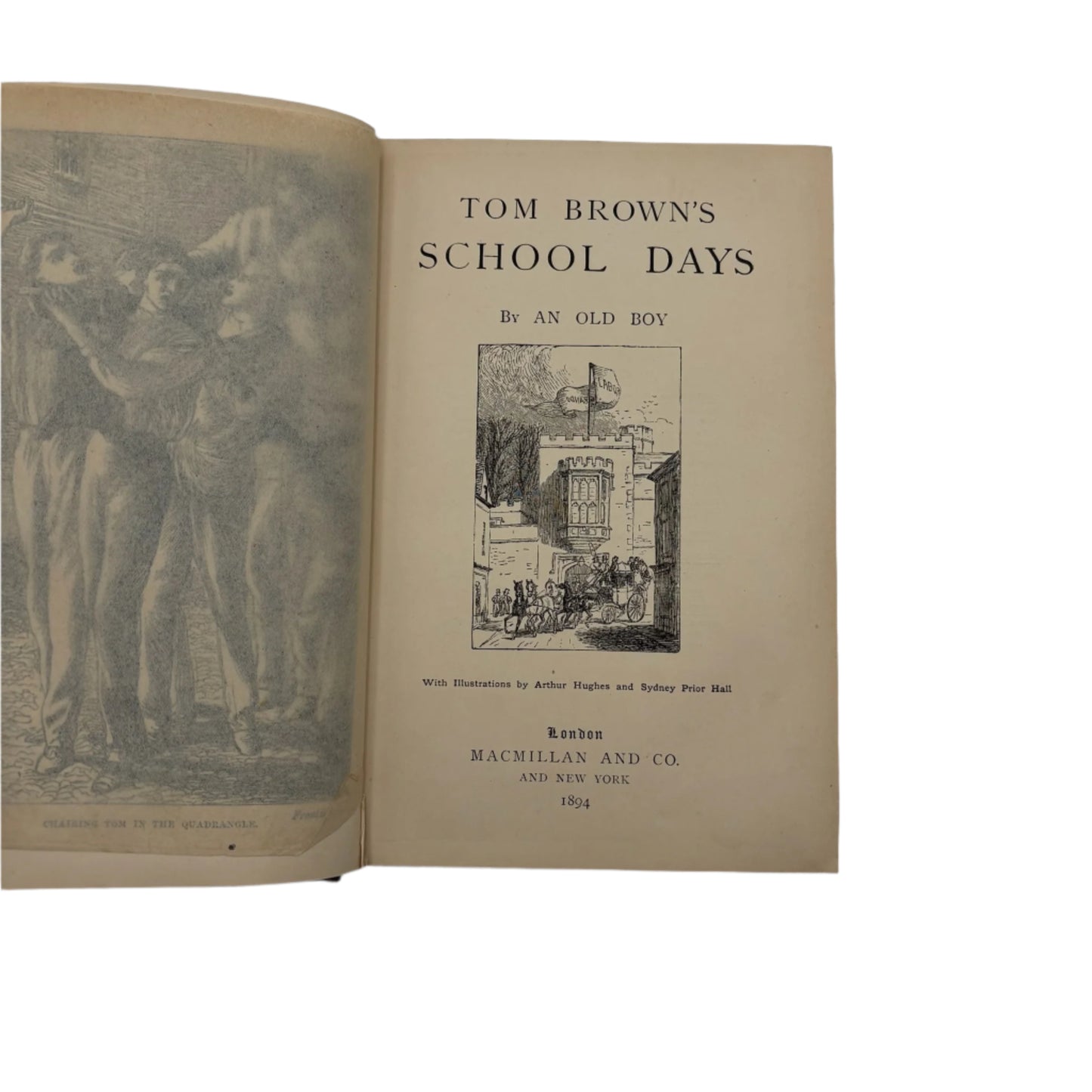 Tom Brown’s School Days 1894 Illustrated Victorian Fiction Prize Binding Leather Book