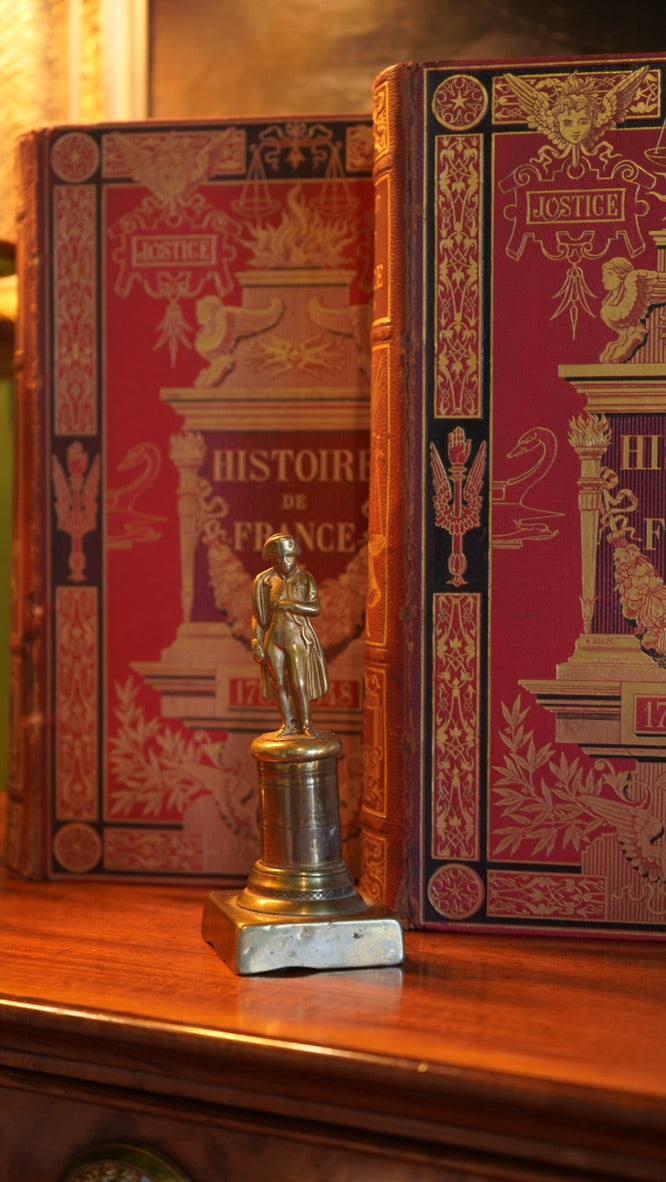 Late 19th Century Miniature Brass Figurine of Napoleon