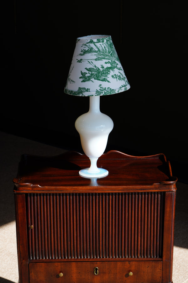 Vintage French Opaline Glass Table Lamp, Sevre France secondary view