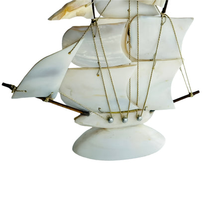 Vintage Mother-of-Pearl Sailing Ship